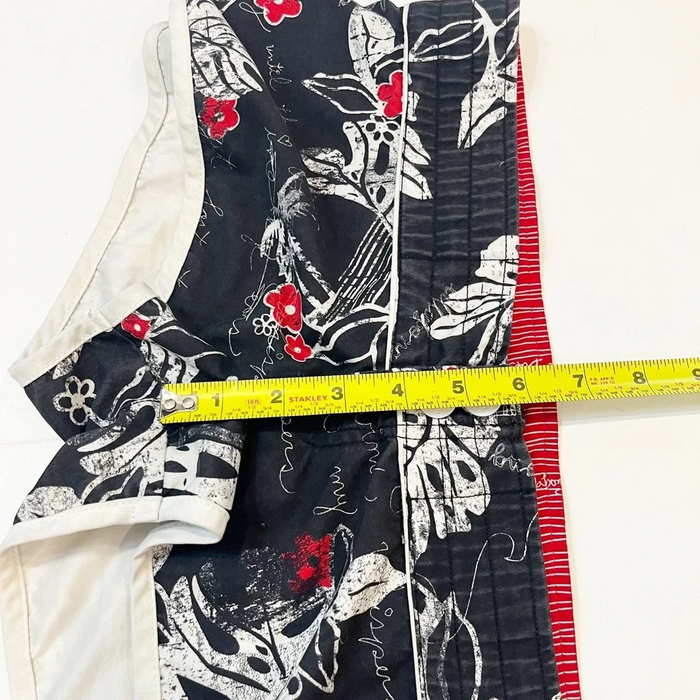 Vintage Billabong Low Rise Micro Board Shorts Black Floral Tropical Y2K SMALL